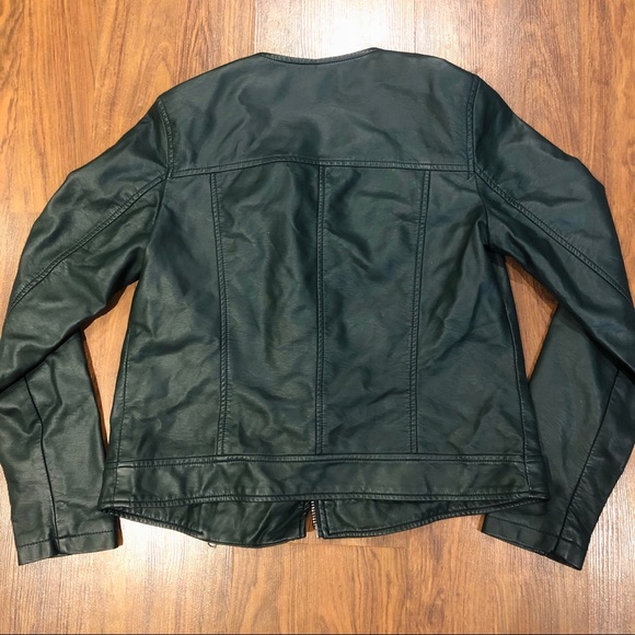 NWOT Faux Leather Moto Jacket - Picture 2 of 5